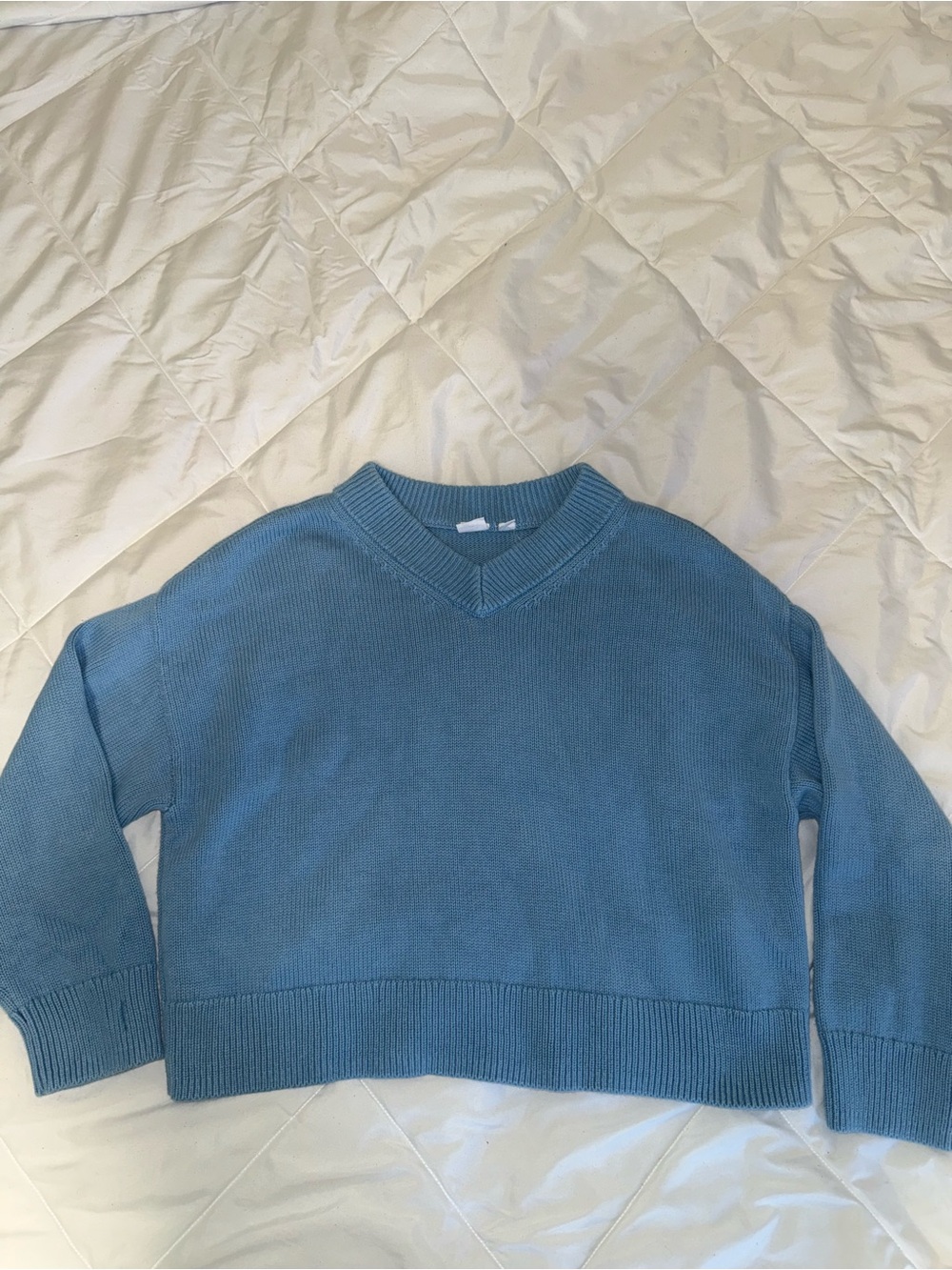 Blue V-Neck Sweater